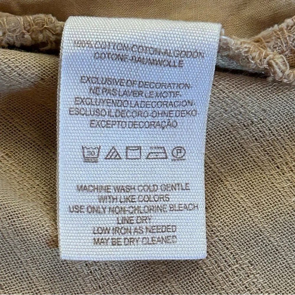 Free‎ People One and Only Macrame Racerback Tank Top XS Sand Beige EUC